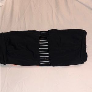 black strapless bikini top